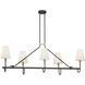 Bellforge 5 Light 51 inch Legacy Brass and Dark Bronze Linear Chandelier Ceiling Light