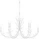 Twiggy 6 Light 48 inch Gesso White Chandelier Ceiling Light