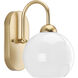 Carisa 1 Light 7 inch Vintage Gold Bath Vanity Wall Light