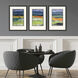 Landscapes Blue and Orange and Purple and Turquoise Framed Art