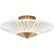 Signature Origami LED 16 inch Aged Brass Semi-Flush Mount Ceiling Light, Schonbek Signature