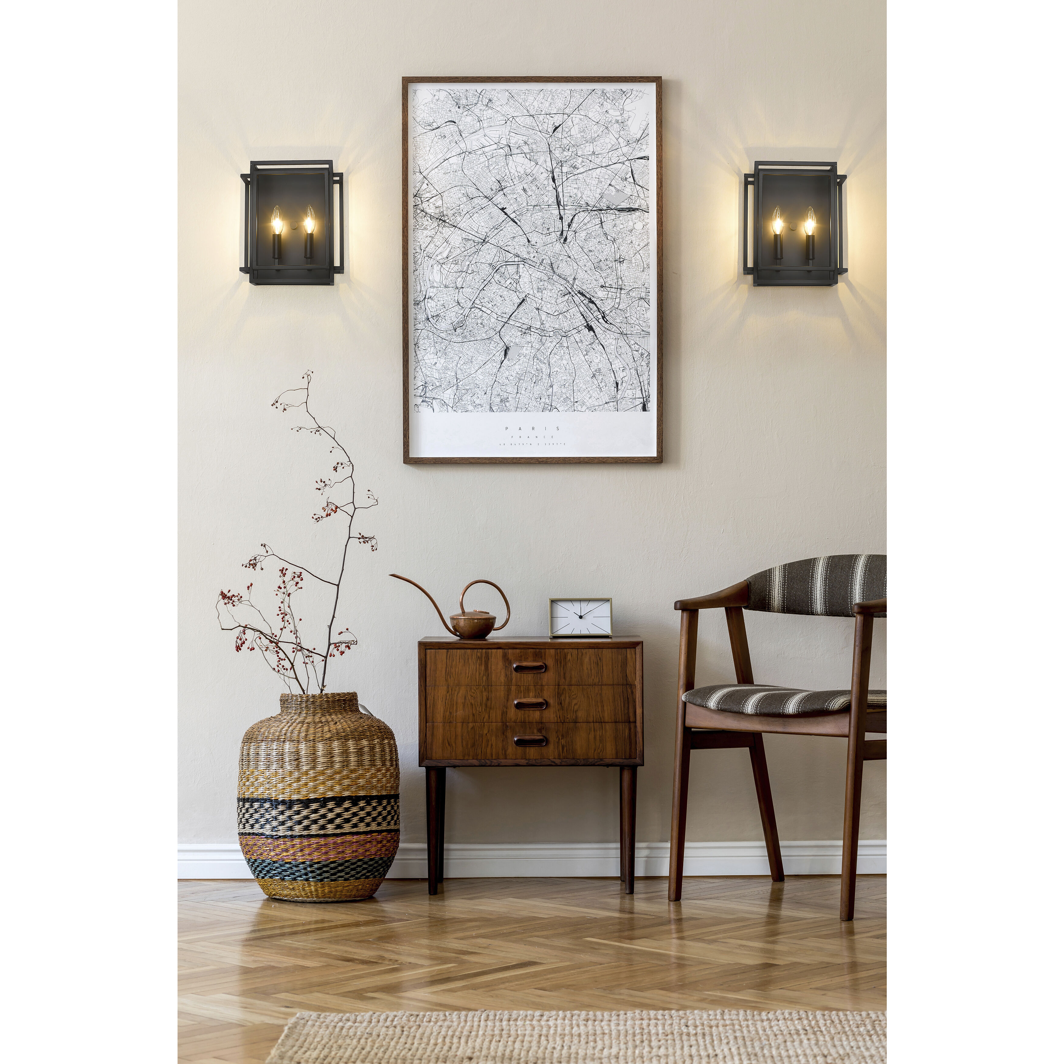 Titania 2 Light 10 inch Matte Black Wall Sconce Wall Light