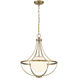 Contemporary 1 Light 18 inch Natural Brass Pendant Ceiling Light