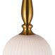 Kate 1 Light 9.8 inch Brushed Brass Pendant Ceiling Light