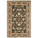 Taj Mahal 102 X 66 inch Black and Yellow Area Rug, Wool
