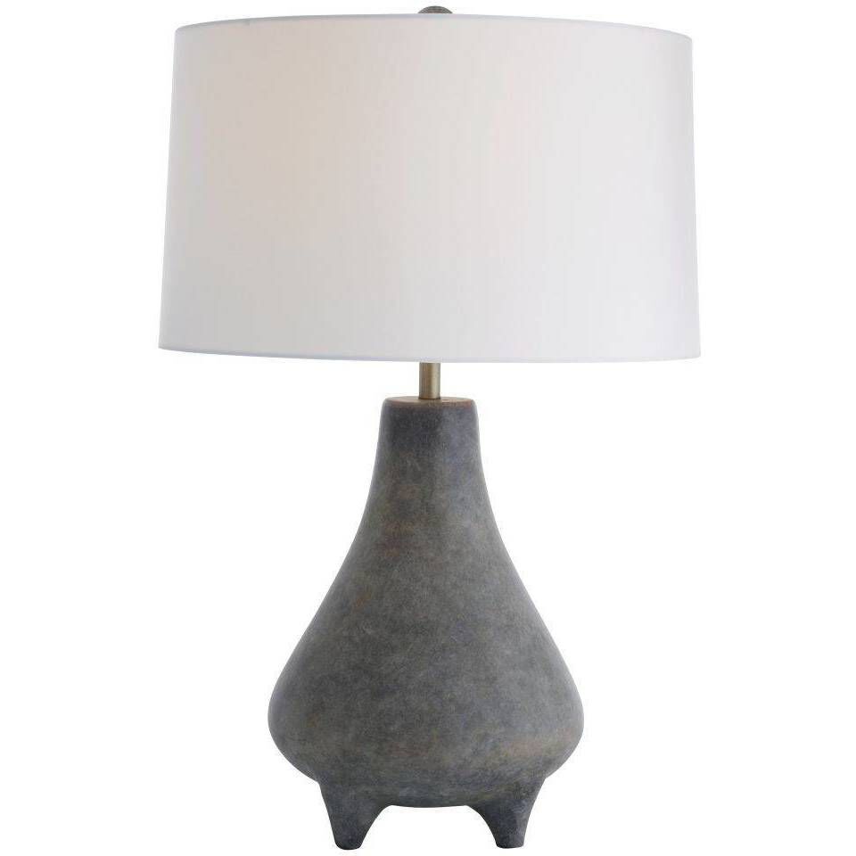 Granada 28 inch 60.00 watt Rhino and Antique Brass Lamp Portable Light