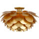 Chapman & Myers Cynara LED 23 inch Gild Flush Mount Ceiling Light, XL