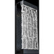 Fusion LED 14 inch Black Outdoor Wall Light, dweLED
