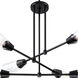 Norro 6 Light 33.5 inch Matte Black Chandelier Ceiling Light