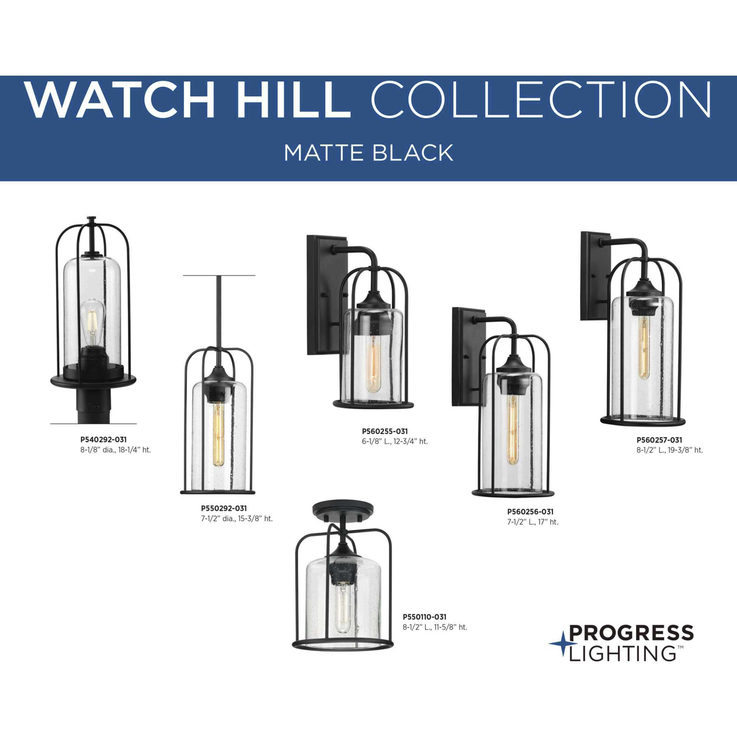Watch Hill 1 Light 19 inch Textured Black Outdoor Wall Lantern