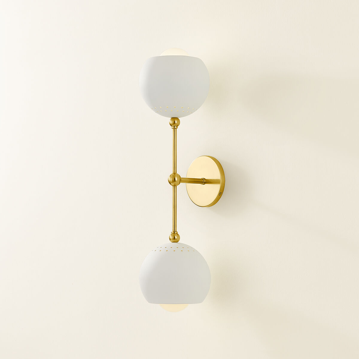 Saylor 2 Light 6.25 inch Aged Brass/Soft Cream Wall Sconce Wall Light