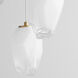 Vivo LED 15.25 inch Aged Brass Pendant Ceiling Light