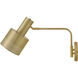 Casey 16.75 inch 10 watt Lacquered Brass Swing Arm Sconce Wall Light