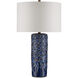 Fairmont 28.5 inch 150 watt Dark Blue Reactive Table Lamp Portable Light