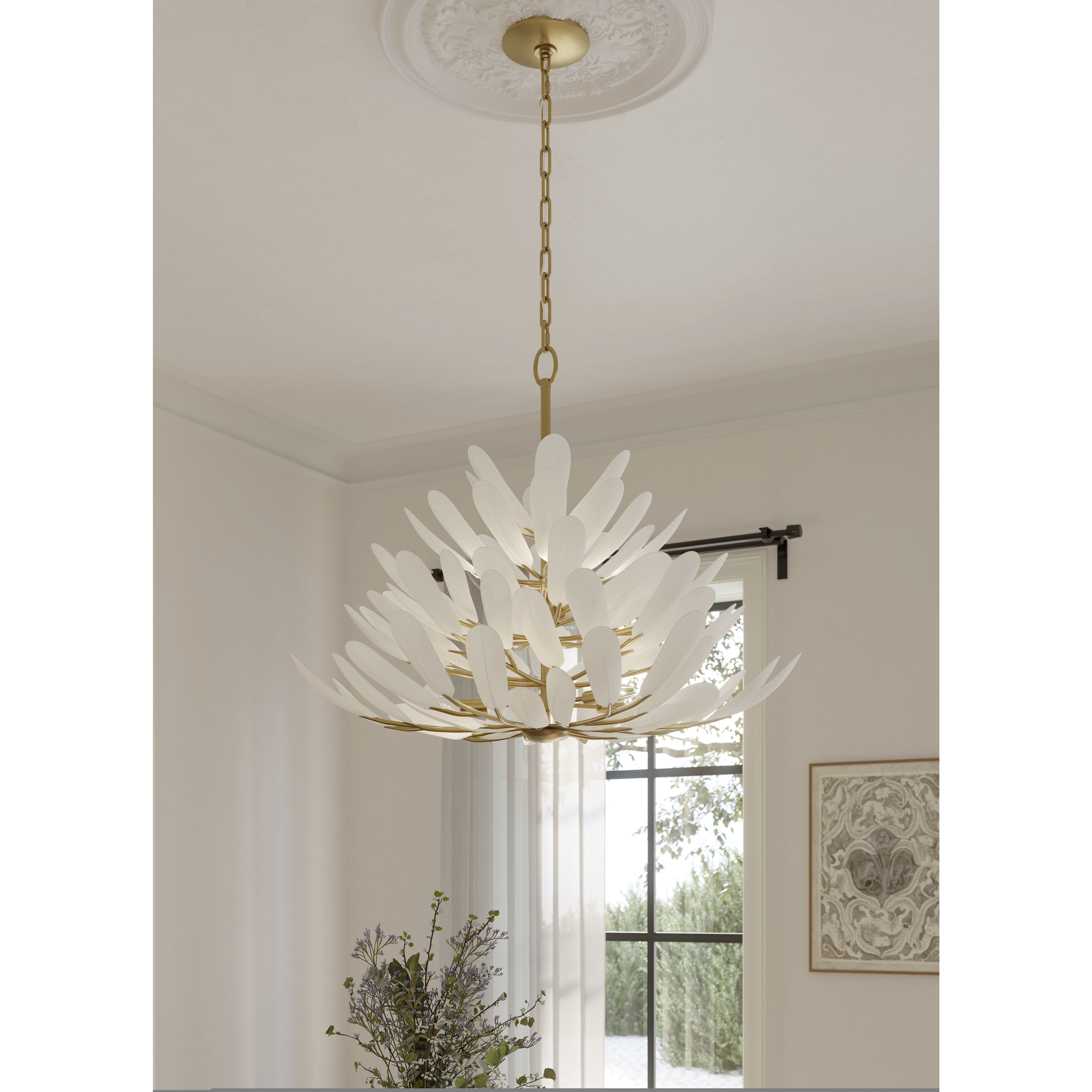 Vellinor 10 Light 42 inch Painted Legacy Brass Chandelier Ceiling Light