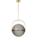 Sean Lavin Fues Line-Voltage Pendant Ceiling Light in Transparent Smoke Glass