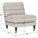 Chatsworth Boucle and Walnut and Brass Accent Chair
