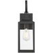 Halston 1 Light 16.75 inch Powder Coated Black Outdoor Wall Sconce