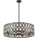Dealey 8 Light 30.25 inch Matte Black Chandelier Ceiling Light