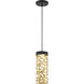 Golden Eclipse LED 4.5 inch Coal And Honey Gold Mini Pendant Ceiling Light