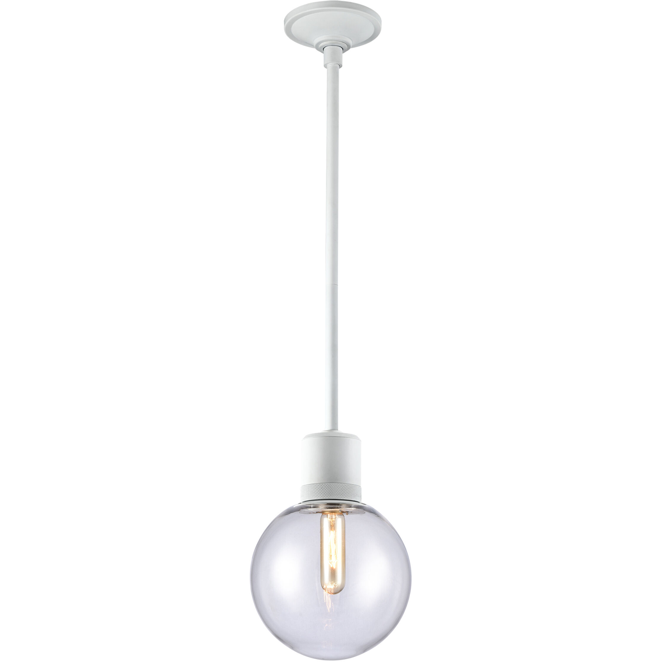 Zigrina 1 Light 7.88 inch Matte White Pendant Ceiling Light