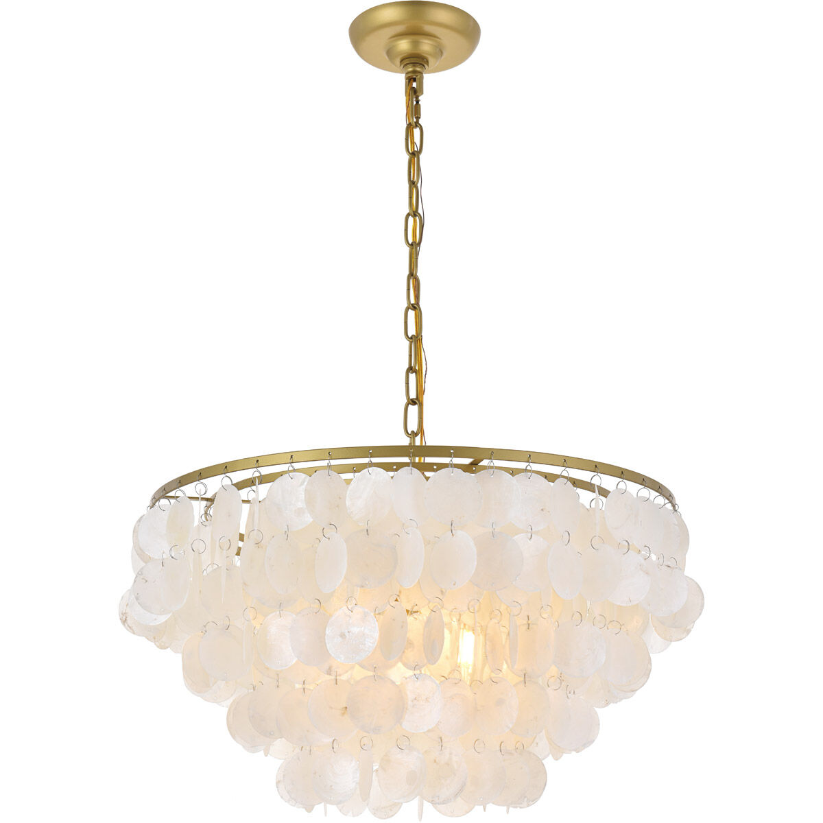 Selene 4 Light 20 inch Brass Pendant Ceiling Light