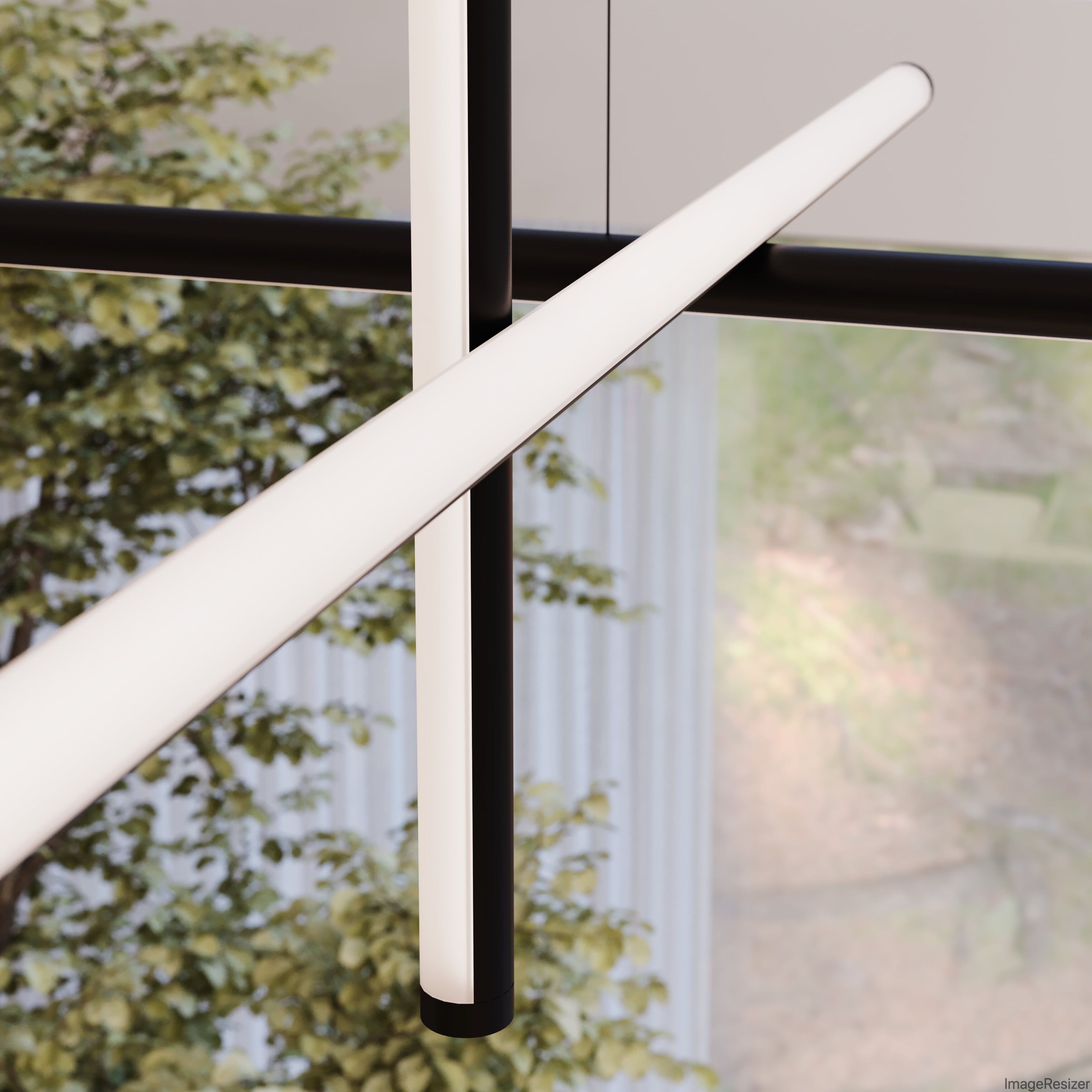 Labyrinth LED 88.75 inch Satin Black Chandelier Ceiling Light