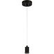 Port Nine LED 8 inch Matte Black Pendant Ceiling Light in Seeded