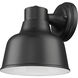 Selden 1 Light 9 inch Matte Black with White Gloss Interior Exterior Wall Mount