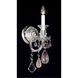 Hamilton Rock Crystal 1 Light 7.5 inch Silver Wall Sconce Wall Light in Amethyst