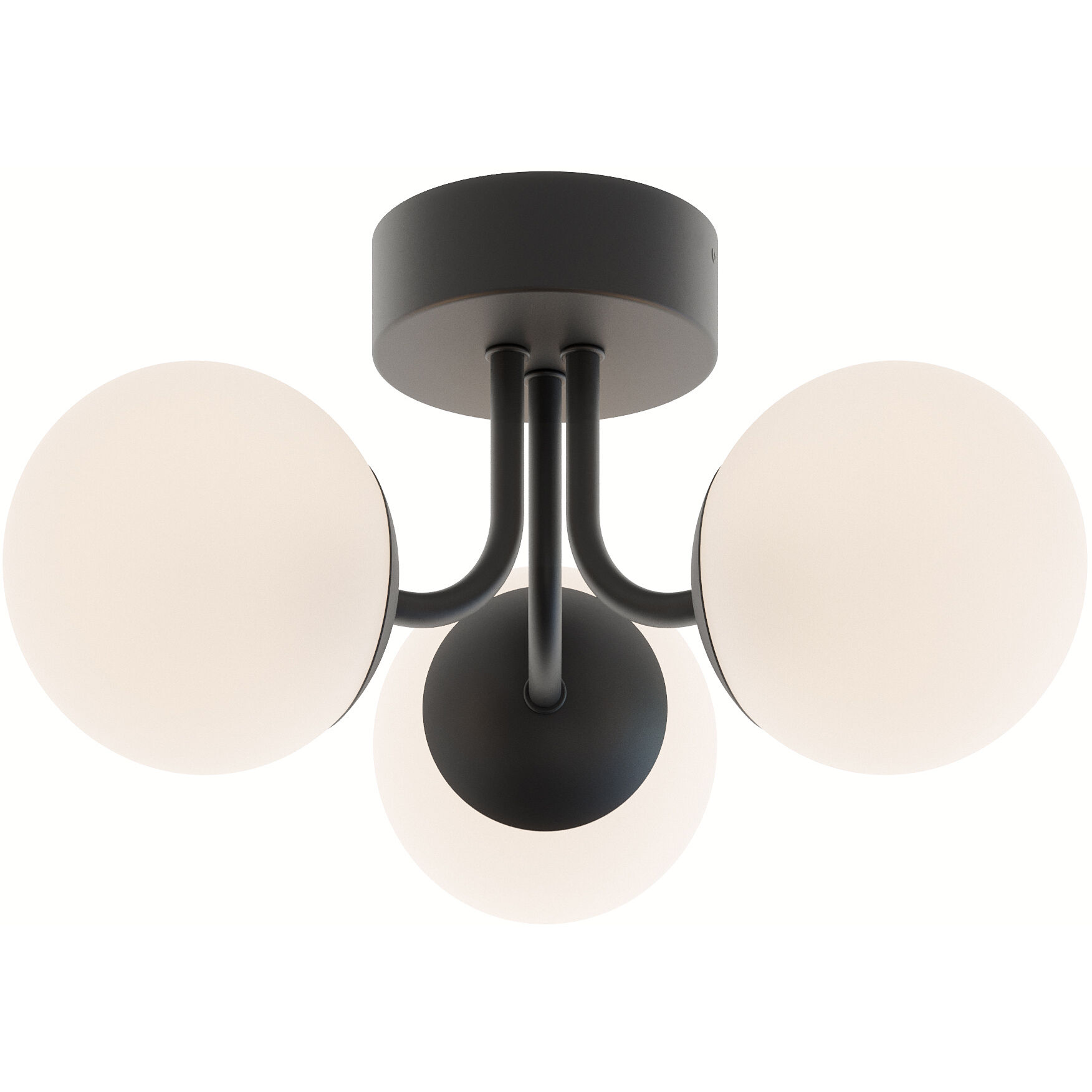 Metropolitan LED 16 inch Black Semi Flush Mount Ceiling Light
