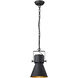 Crew 1 Light 17 inch Matte Black Pendant Ceiling Light