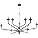 Velena 9 Light 47.25 inch Dark Matte Black Chandelier Ceiling Light