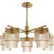Ontario 5 Light 27.3 inch Luxe Gold Chandelier Ceiling Light, Medium