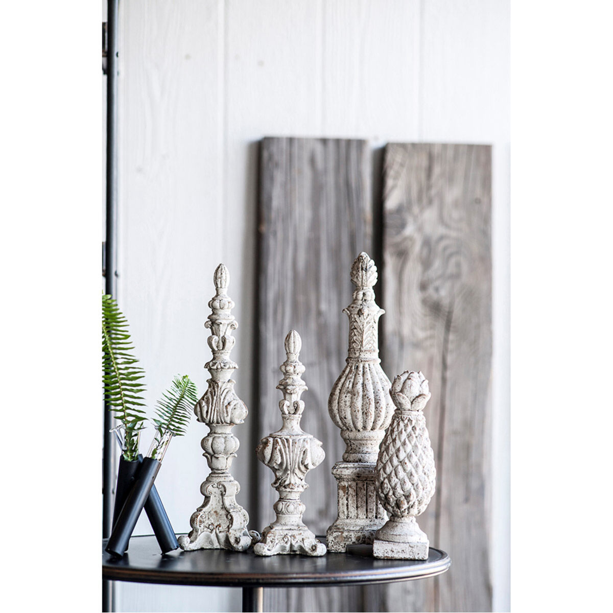 Danna Weathered White Outdoor Finial