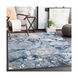 Aberdine 90 X 62 inch Bright Blue/Navy/Medium Gray/Pale Blue/Cream/Black Rugs in 5 x 8, Rectangle
