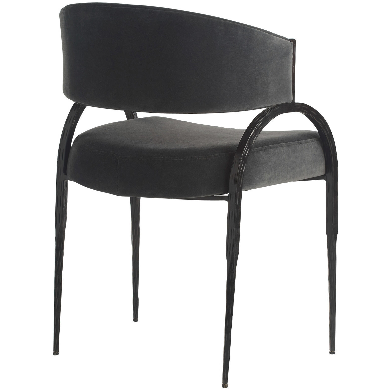 Bahati Midnight Grey and Natural Iron Chair