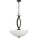 Sierra 3 Light 20 inch French Bronze Pendant Ceiling Light