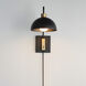 Thelonious 1 Light 8.75 inch Black and Natural Aged Brass Wall Sconce Wall Light