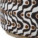 Cas 18 inch Espresso and Rust and Natural Ceruse Ottoman