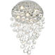 Rain Drop 5 Light 16 inch Chrome Flush Mount Ceiling Light