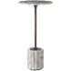 Lana 25 X 12 inch Marble and Dark Bronze Drink Table