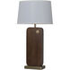 Laurel 30 inch 9 watt Dark Walnut and Weathered Brass Table Lamp Portable Light