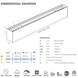 LIN LED 48 inch White Indoor Linear Pendant Ceiling Light