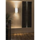 Ambiance LED 7 inch Gloss White ADA Wall Sconce Wall Light, Open Top and Bottom Fixture, Tapered Rectangle