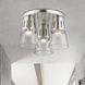 Bennington 3 Light 13 inch Brushed Nickel Flush Mount Ceiling Light