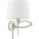 Allison 10 inch 60.00 watt Brushed Nickel Swing Arm Wall Lamp Wall Light