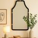 Federal Case 40 X 22 inch Matte Black and French Gold Wall Mirror