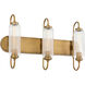 Whitmire 3 Light 24 inch Brushed Brass Vanity Light Wall Light