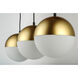 Half Moon LED 30.25 inch Metallic Gold Linear Pendant Ceiling Light